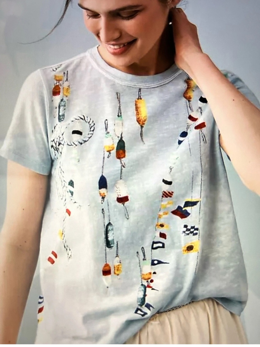 Anthropologie Pilcro Petite Bennie Tee LP